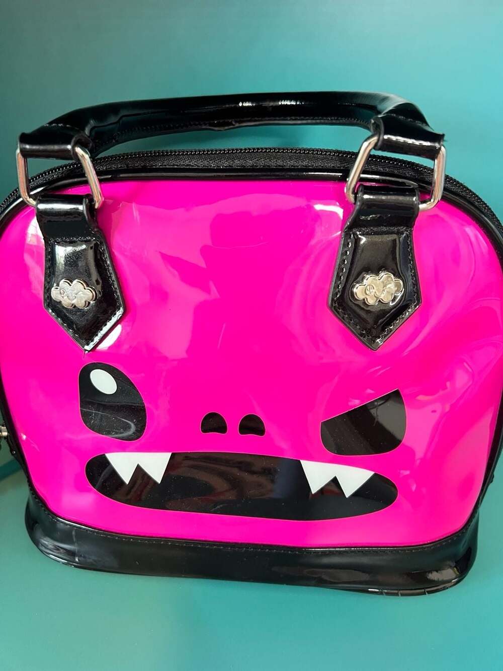 RARE VINTAGE Loungefly x So So Happy "Taco" Pink Monster Bowler Bag – Y2K / Emo